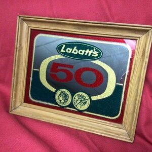Vintage LABATTS 50 mirror art
